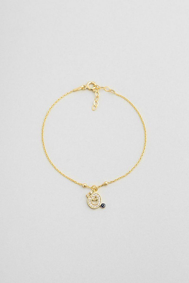 So CHIC... Armband 18K vergoldetes Silber Evil Eye Armband 19cm von So CHIC...