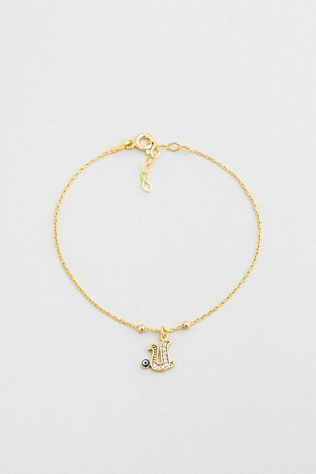 So CHIC... Armband 18K vergoldetes Silber Evil Eye Armband 19cm von So CHIC...