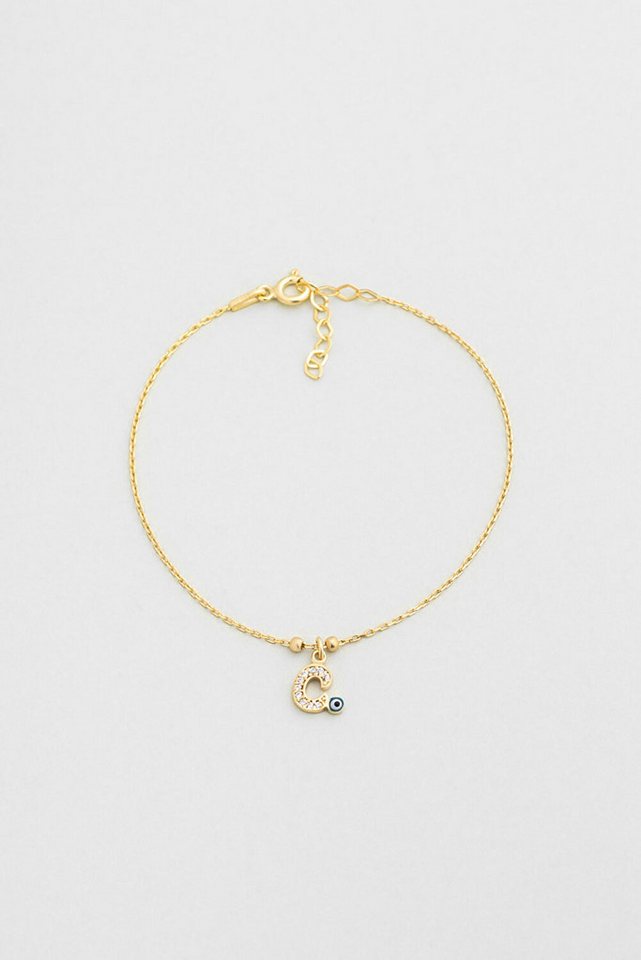 So CHIC... Armband Goldplattiertes Silber Armband 19cm mit Auge von So CHIC...