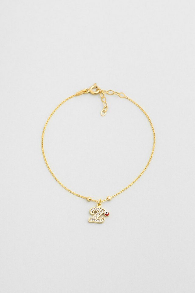 So CHIC... Armband Goldplattiertes Silber Armband 19cm mit Auge von So CHIC...