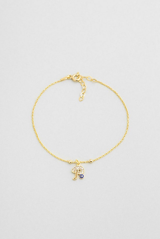 So CHIC... Armband Goldplattiertes Silber Armband 19cm mit Auge von So CHIC...