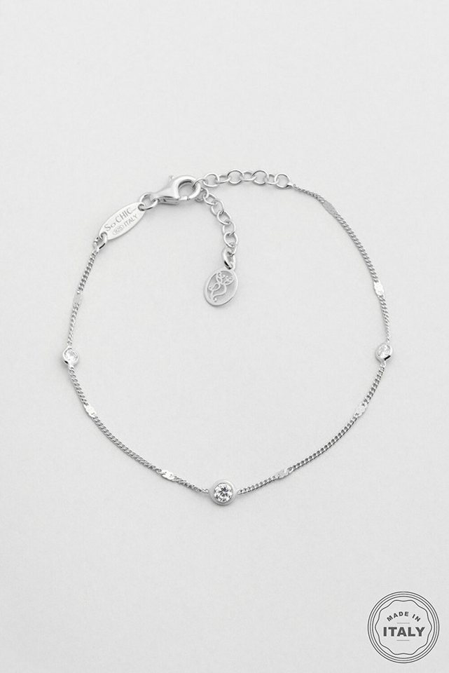 So CHIC... Armband Italienisches Minimal 18K Weißgold Armband von So CHIC...