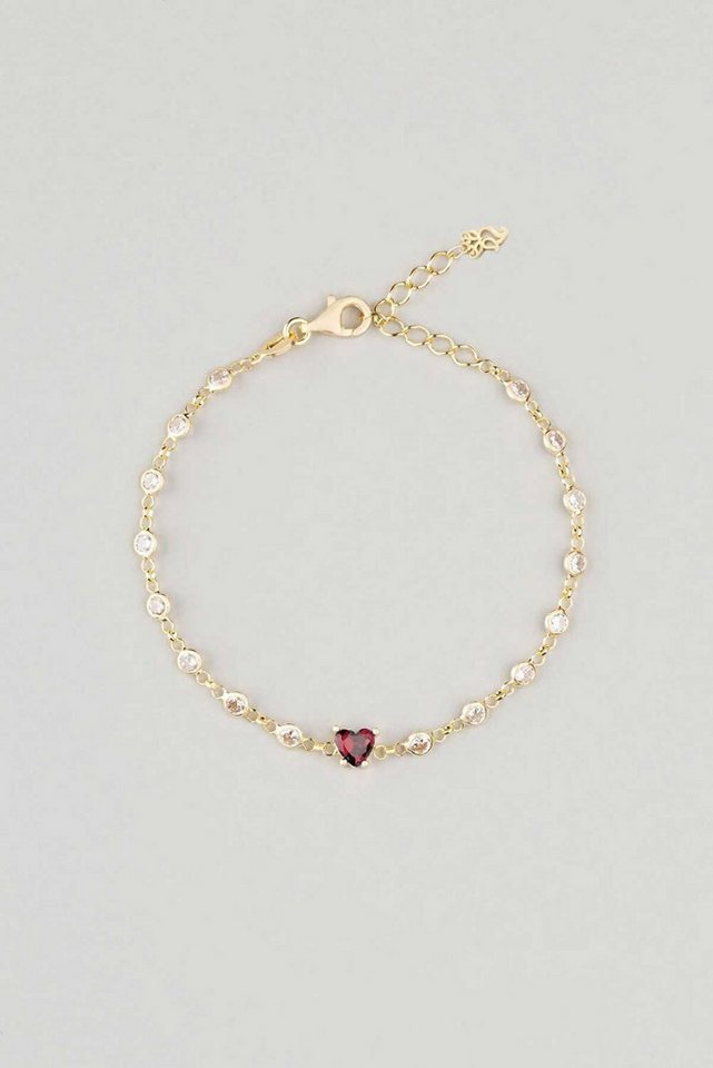 So CHIC... Armband Liebespfad 18K Gelbgold beschichtet 19 cm Silberarmband von So CHIC...