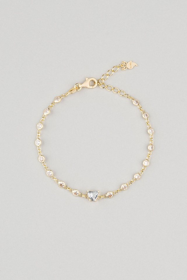 So CHIC... Armband Liebespfad 18K Gelbgold beschichtet 19 cm Silberarmband von So CHIC...