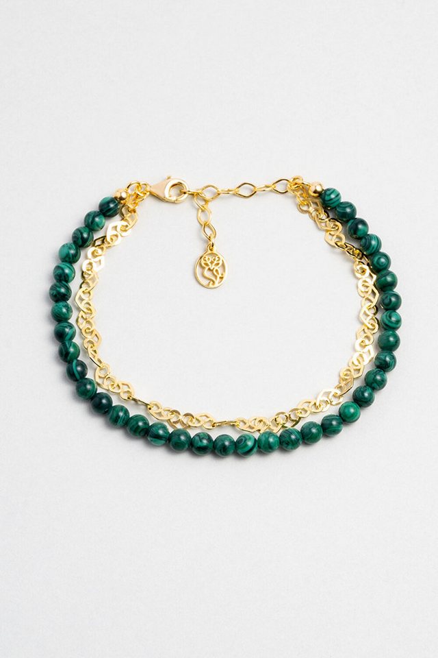 So CHIC... Armband Malachit Sonne 18K Goldplattiertes Armband von So CHIC...