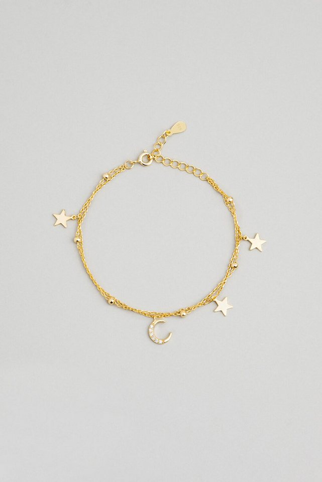 So CHIC... Armband Mond und Stern 18K vergoldetes Silberarmband von So CHIC...