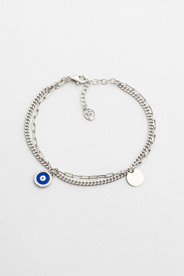 So CHIC... Armband Nazar Charm Armband 18K Weißgold Plattiert von So CHIC...