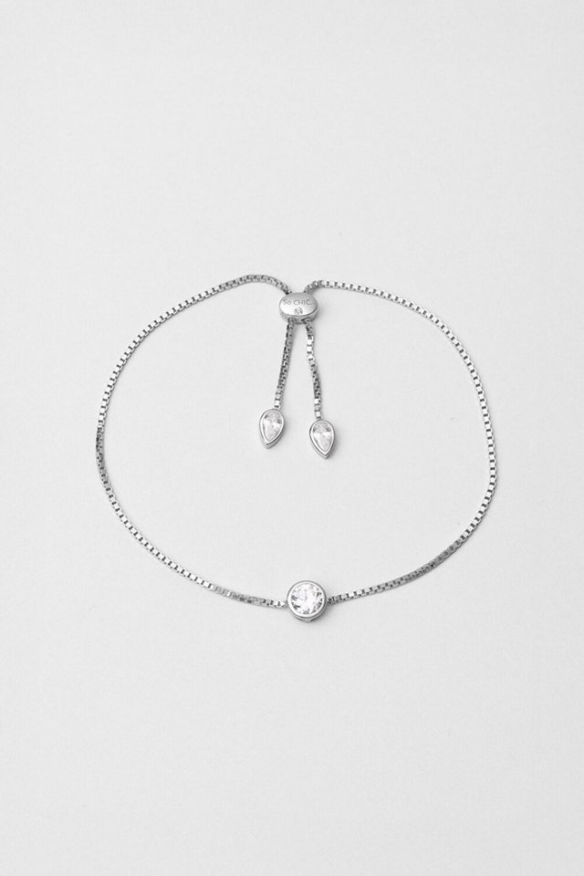 So CHIC... Armband Verstellbares Silberarmband in Weißgold von So CHIC...