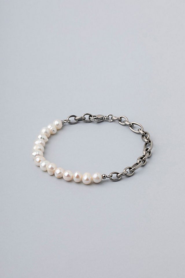 So CHIC... Armreif Herren Stahlarmband mit Perlen 19cm von So CHIC...