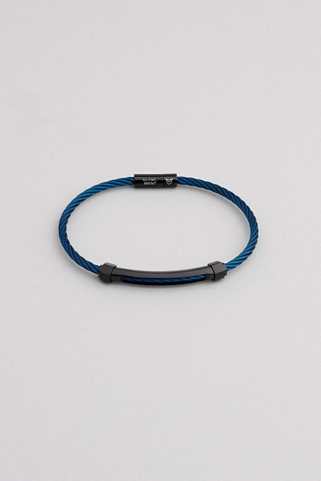 So CHIC... Armreif Navy Detail Stahl Herrenarmband von So CHIC...