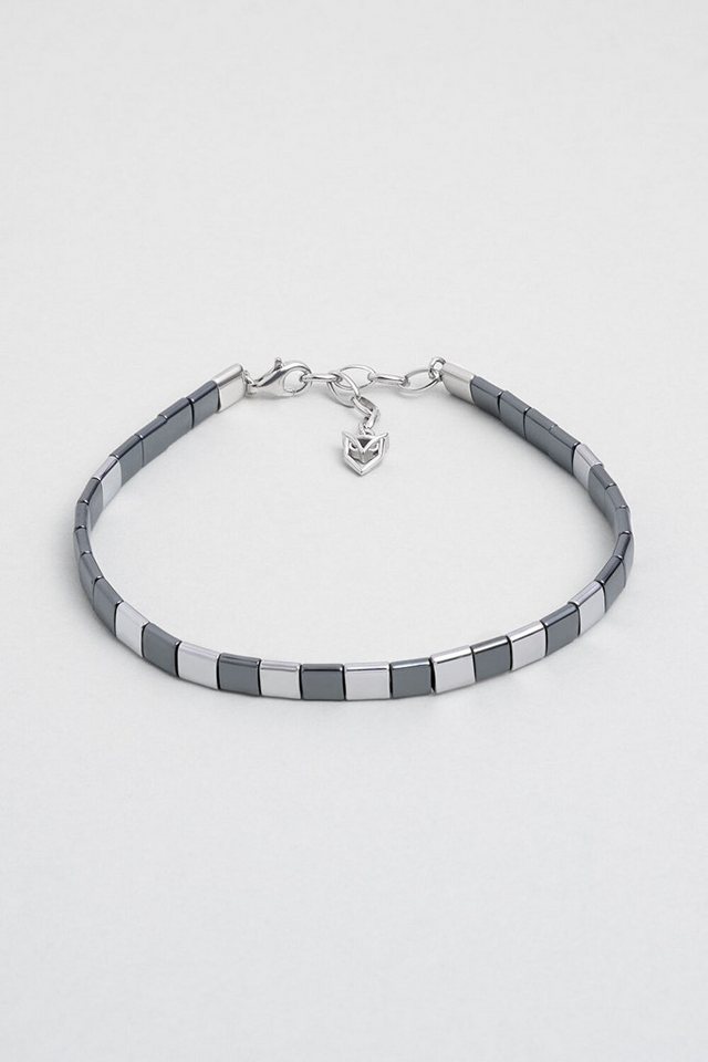 So CHIC... Armreif Silberne Hämatit Herrenarmband 21cm von So CHIC...