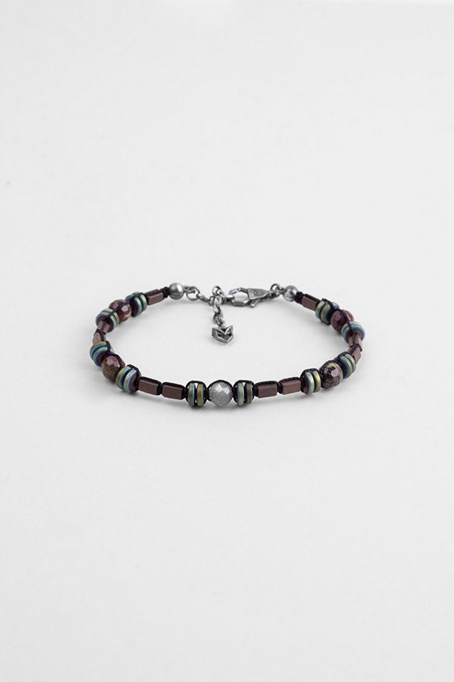 So CHIC... Armreif Silberner Herrenarmband mit Chalcedon & Hämatit von So CHIC...