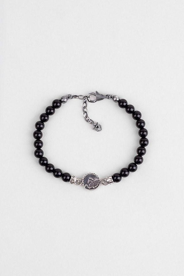 So CHIC... Armreif Silberner Herrenarmband mit Onyx & Pegasus 22cm von So CHIC...