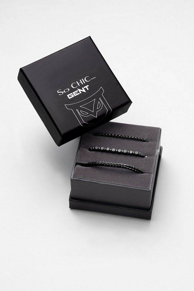 So CHIC... Armreif Verstellbares Herren Stahl Triple Armband Set von So CHIC...