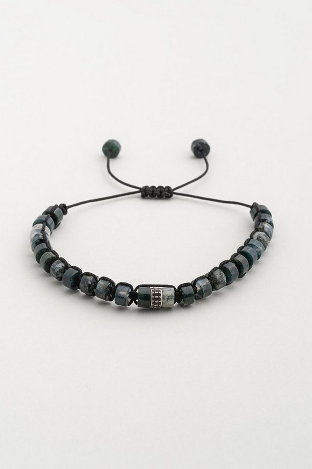 So CHIC... Armreif Verstellbares Herrenarmband Silber mit Achat von So CHIC...