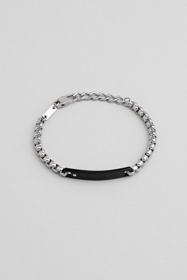 So CHIC... Armreif Zirconstein-Detail Edelstahl Herrenarmband von So CHIC...