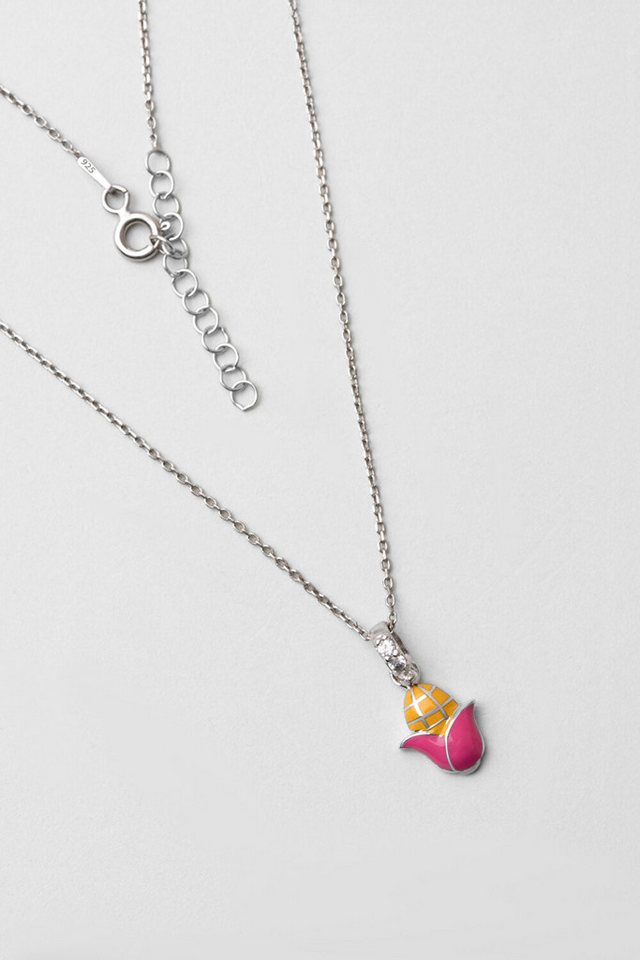 So CHIC... Charm-Einhänger Set Buntes 18K Weißgold Plattiertes Kinderhalskette 33cm von So CHIC...