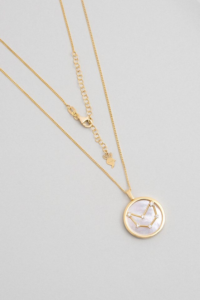 So CHIC... Collier Capricorn 18K Gelbgold beschichtet 48 cm Silber Mutter von Perlen Hals von So CHIC...