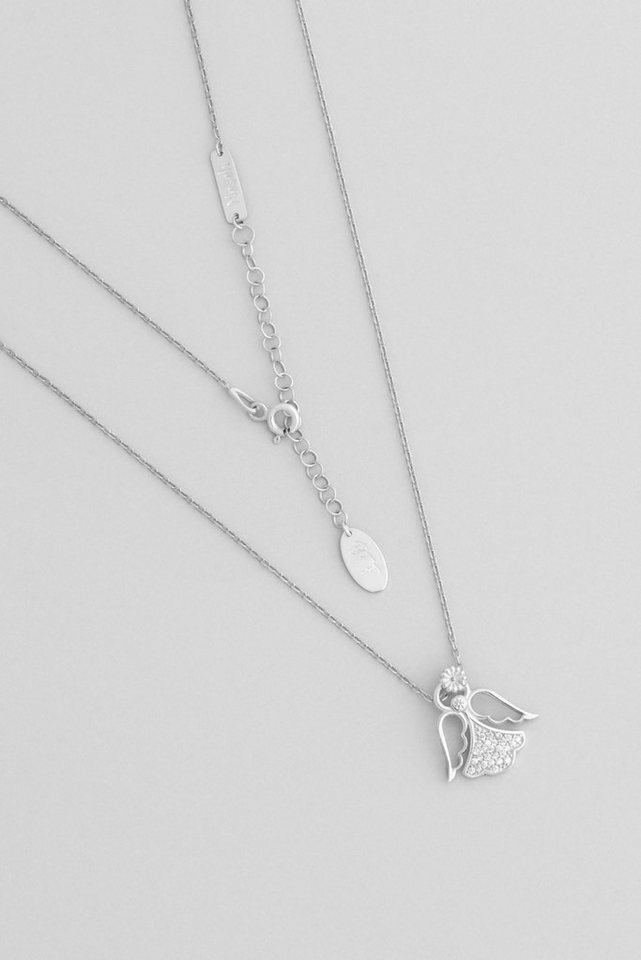 So CHIC... Collier Fröhliche Bff 18 Karat Weißgold Beschichtet 47 Cm Silber Freund Halske von So CHIC...