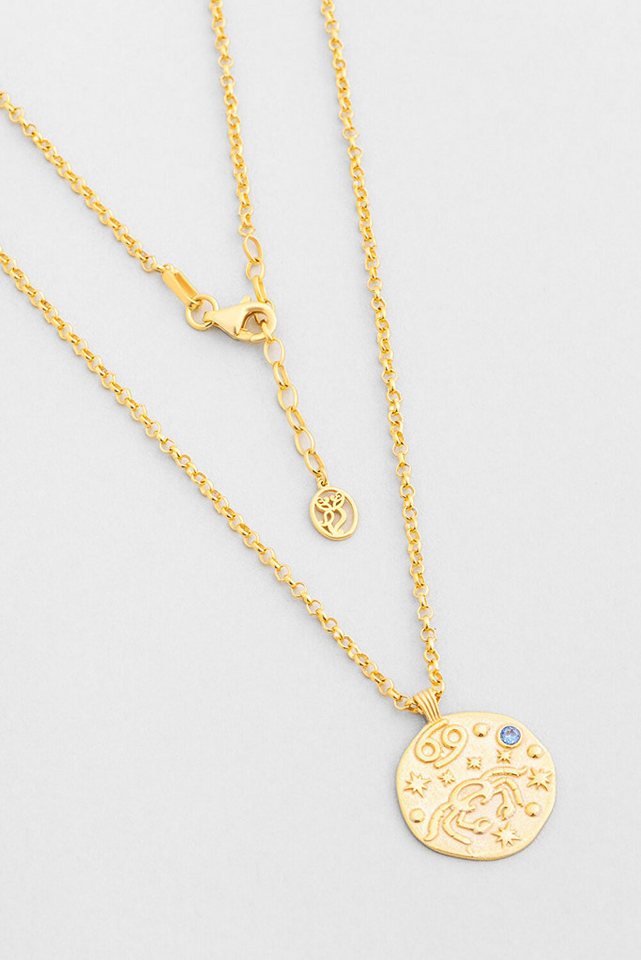 So CHIC... Collier Krebs 18K Gelbgold beschichtet 45 cm Silber Halskette von So CHIC...