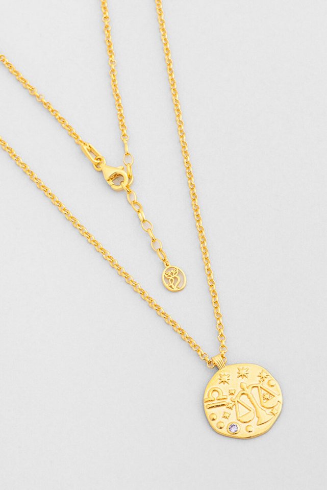 So CHIC... Collier Libra 18K Gelbgold beschichtet 45 cm Silber Halskette von So CHIC...