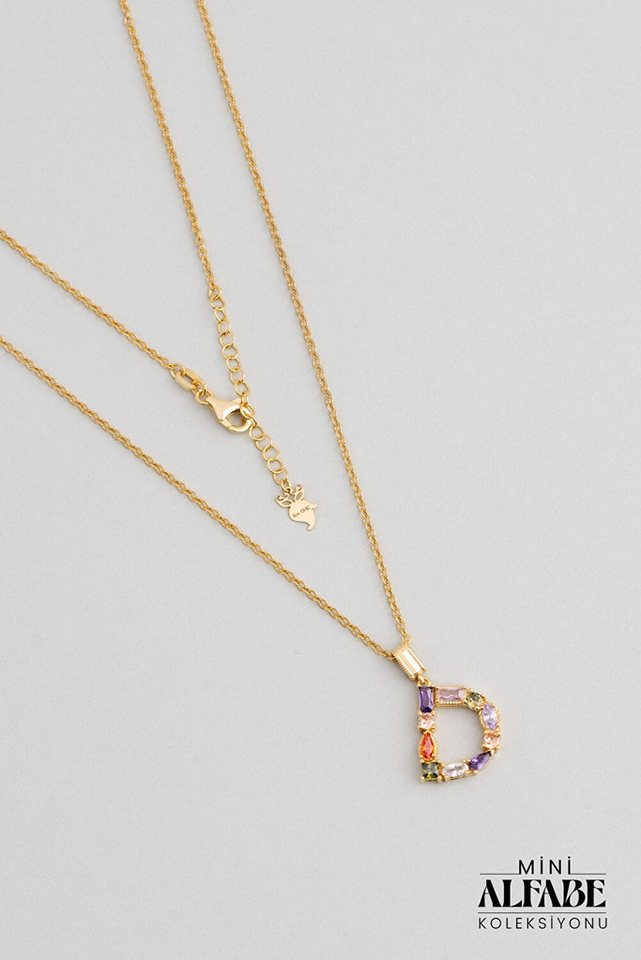 So CHIC... Collier Mini Brief D Sonnenlicht Farbe 18K Gelbgold beschichtet 45 Cm Silber H von So CHIC...