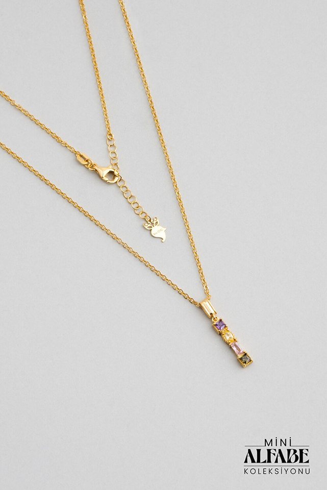 So CHIC... Collier Mini Brief I Sonnenlicht Farbe 18K Gelbgold plattiert Silber Halskette von So CHIC...