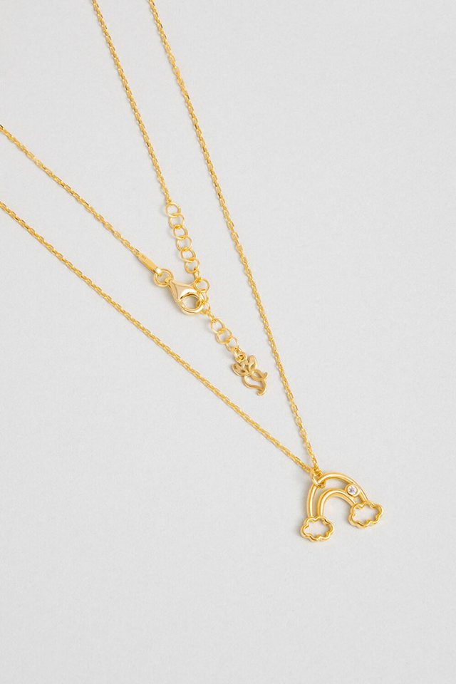 So CHIC... Collier Regenbogen 18K Gelbgold beschichtet 45 Cm Silber Halskette So CHIC... Collier Regenbogen 18K Gelbgold beschichtet 45 Cm Silber Halskette von So CHIC...