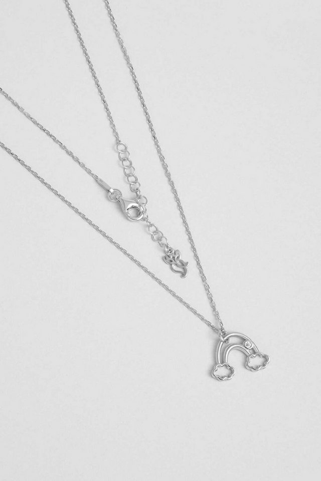 So CHIC... Collier Regenbogen 18K Weißgold beschichtet 45 Cm Silber Halskette von So CHIC...