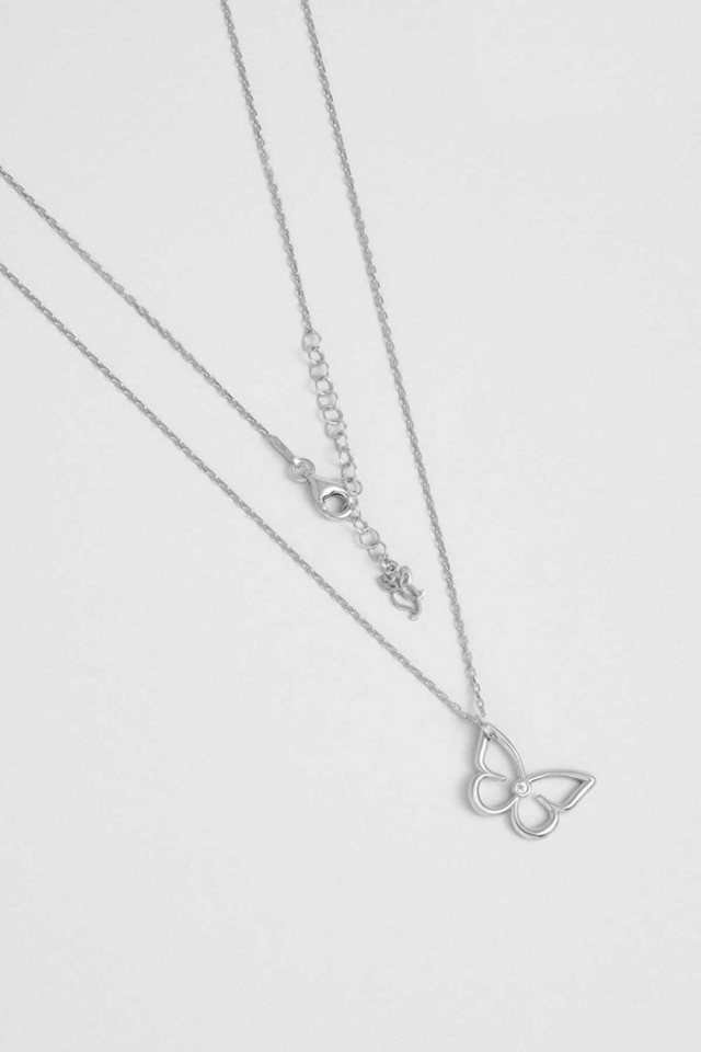 So CHIC... Collier Schmetterlingstraum 18 Karat Weißgold beschichtet 45 cm Silber Halsket von So CHIC...