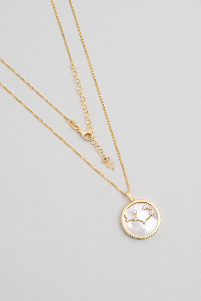 So CHIC... Collier Schütze 18K Gelbgold beschichtet 48 cm Silber Mutter von Perlen Halske von So CHIC...