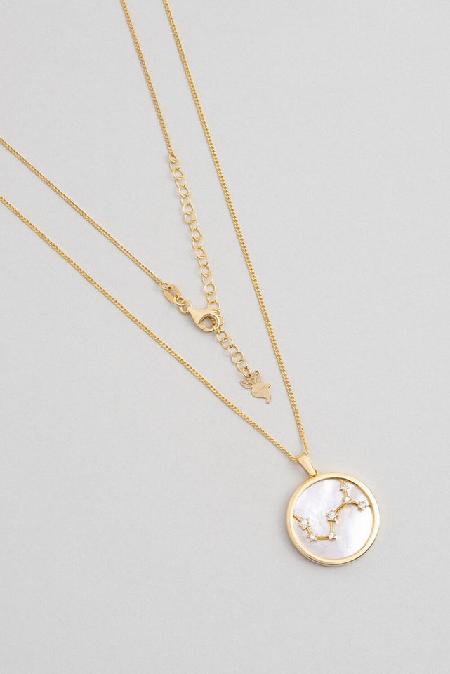 So CHIC... Collier Skorpion 18K Gelbgold beschichtet 48 cm Silber Mutter von Perlen Halsk von So CHIC...