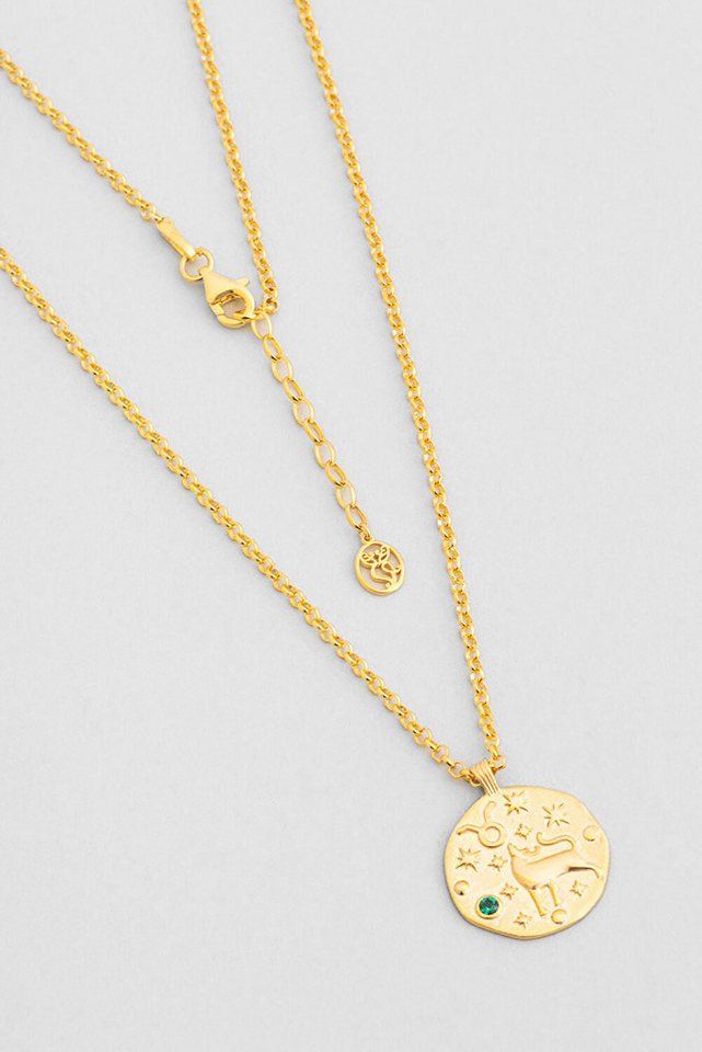 So CHIC... Collier Taurus 18K Gelbgold beschichtet 45 cm Silber Halskette von So CHIC...