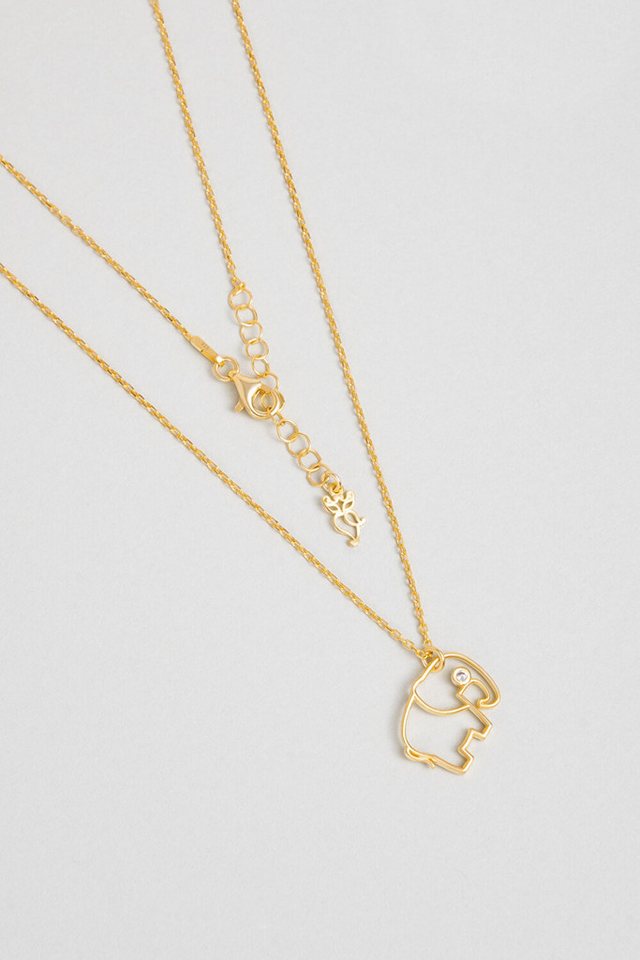 So CHIC... Collier Weiser Elefant 18K Gelbgold 45cm Silberkette So CHIC... Collier Weiser Elefant 18K Gelbgold 45cm Silberkette von So CHIC...