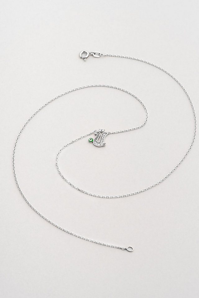 So CHIC... Kette mit Einhänger 18K Weißgold Plattiert 40cm Auge Halskette von So CHIC...