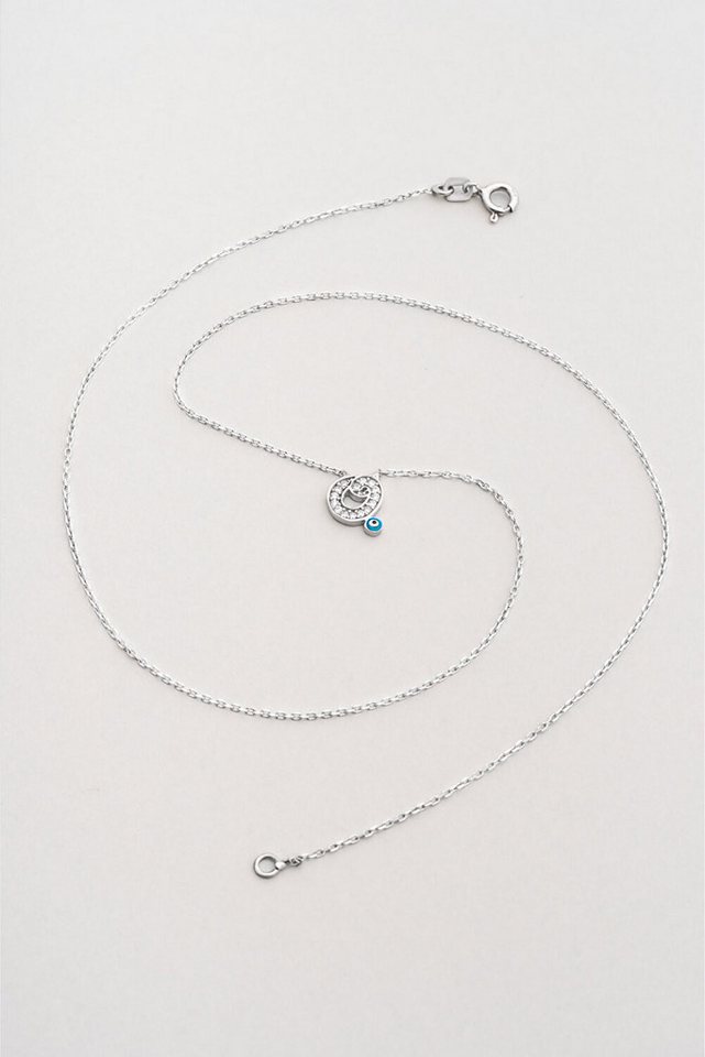 So CHIC... Kette mit Einhänger 18K Weißgold Plattiert 45cm Auge Halskette von So CHIC...