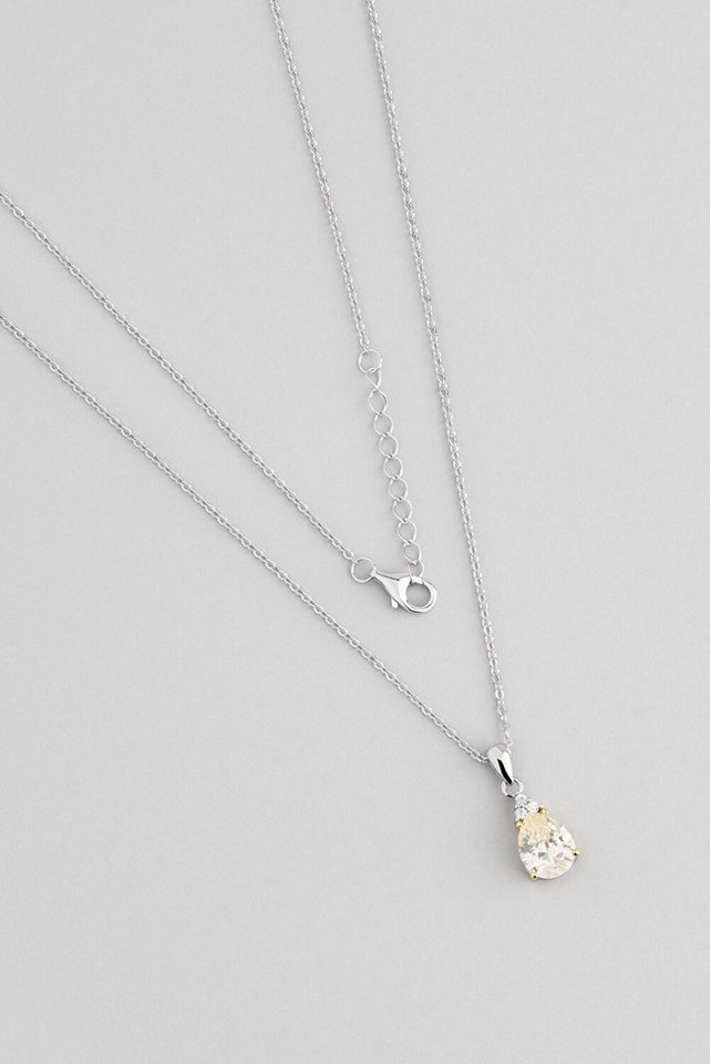 So CHIC... Kette mit Einhänger 18K Weißgold pl. 45cm Anhänger Halskette von So CHIC...