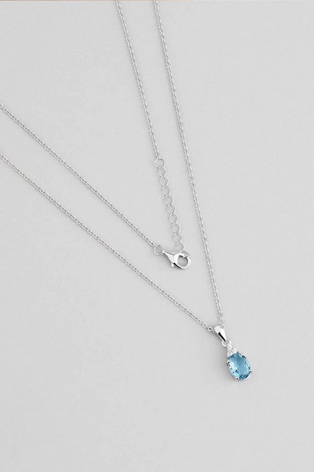 So CHIC... Kette mit Einhänger 18K Weißgold pl. 45cm Anhänger Halskette von So CHIC...