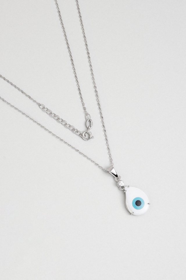 So CHIC... Kette mit Einhänger 18K Weißgold pl. Silberkette 43cm von So CHIC...