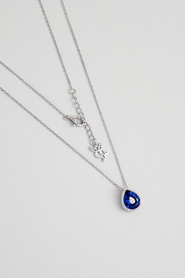 So CHIC... Kette mit Einhänger 18K Weißgold pl. Silberkette 45cm von So CHIC...