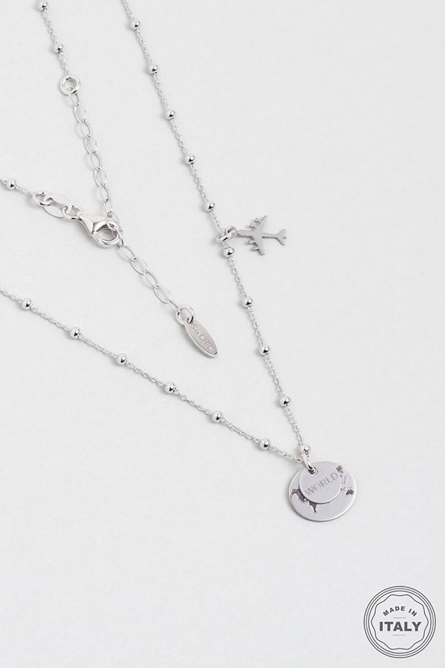 So CHIC... Kette mit Einhänger 18K Weißgold pl. Silberkette 55cm von So CHIC...