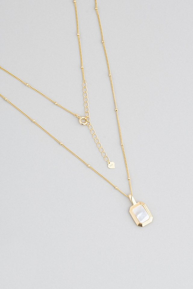 So CHIC... Kette mit Einhänger 18K vergoldete 45cm Silber Minimal Halskette von So CHIC...