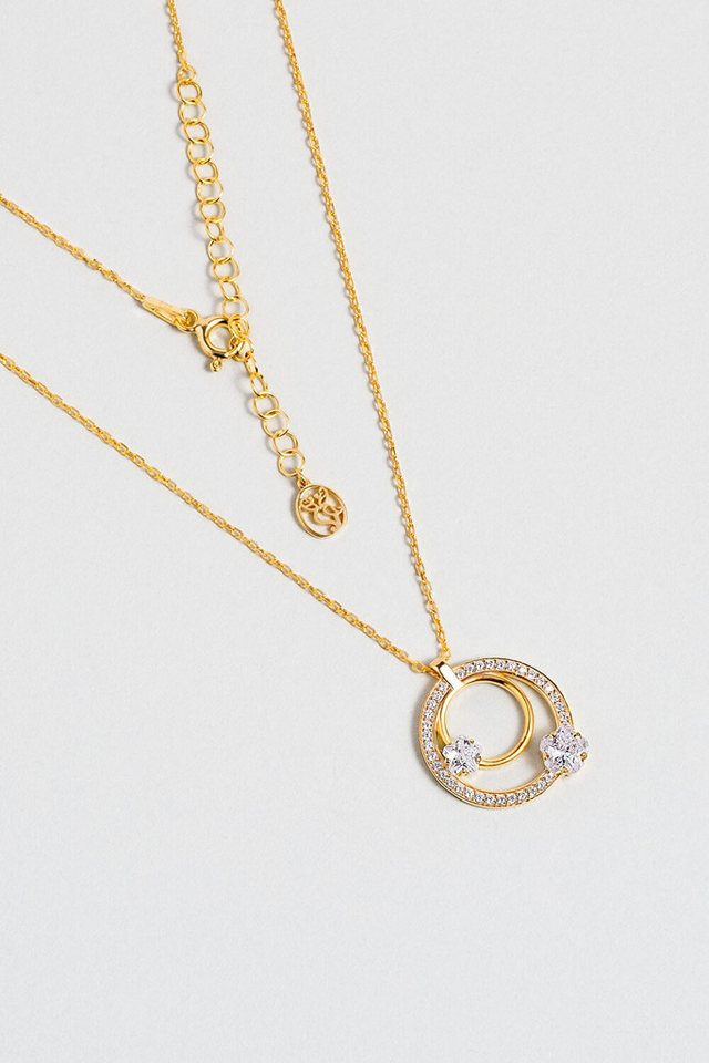 So CHIC... Kette mit Einhänger 18K vergoldete Silberstern-Halskette 44cm von So CHIC...