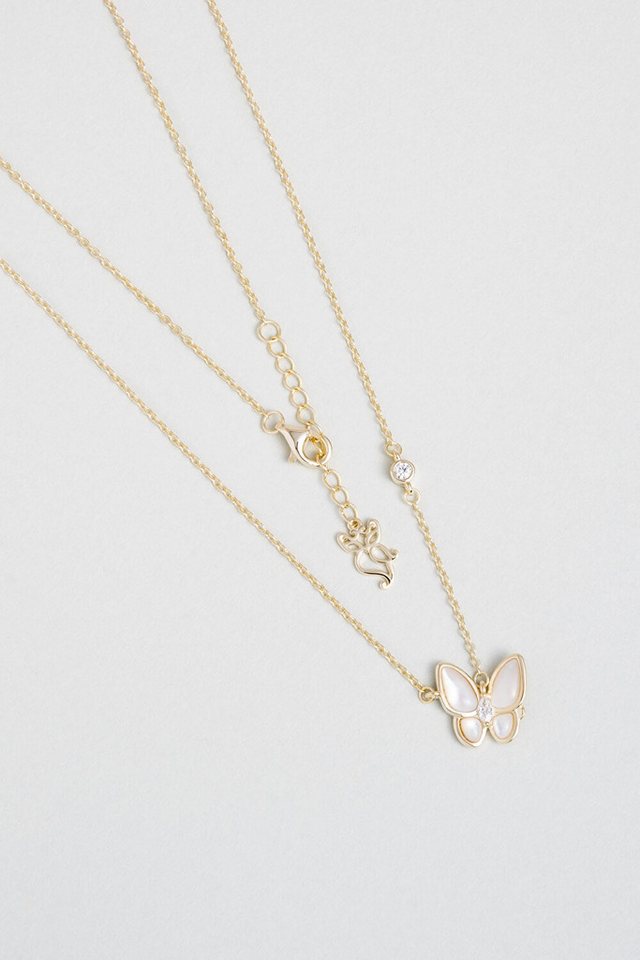 So CHIC... Kette mit Einhänger Charmante Schmetterling 18K Gold-Halskette von So CHIC...