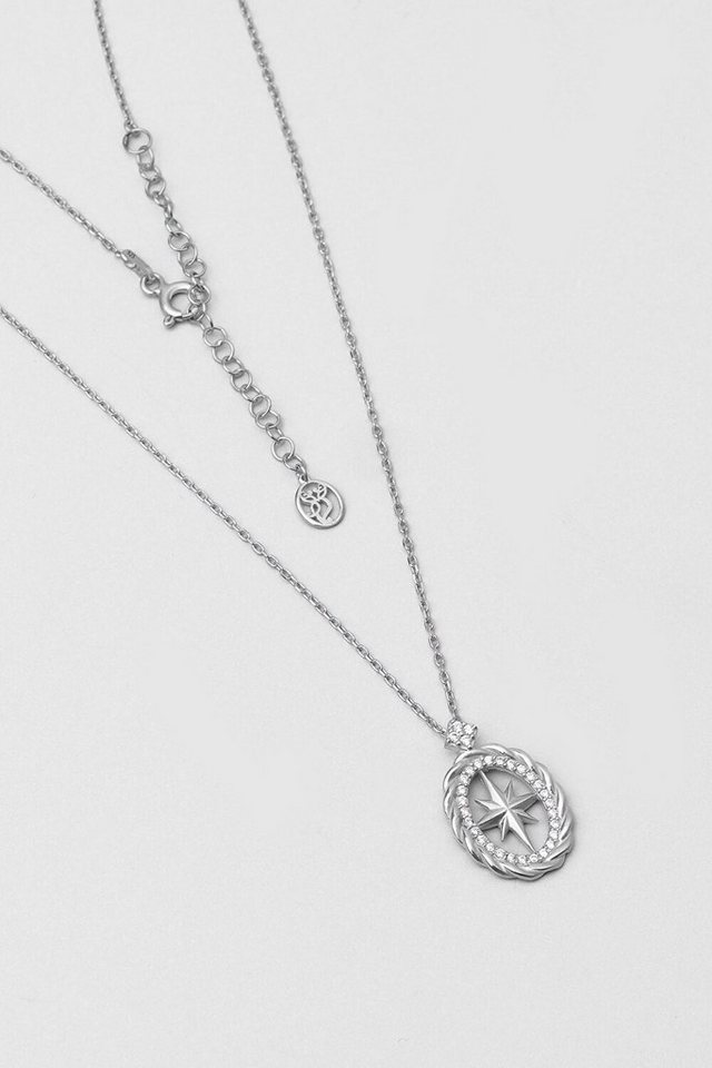 So CHIC... Kette mit Einhänger Freiheitsstern 18K Weißgold-Halskette von So CHIC...