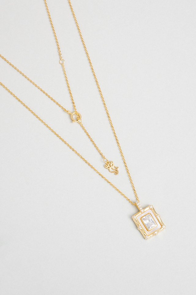 So CHIC... Kette mit Einhänger Geheimgang 18K vergoldete Silberkette 46cm von So CHIC...
