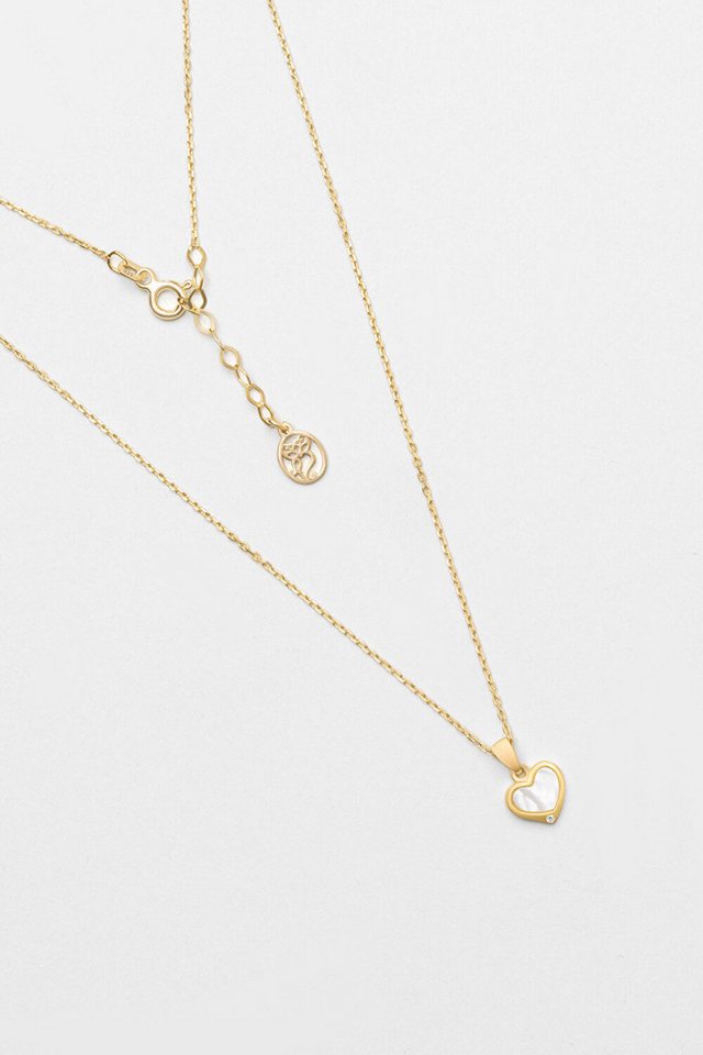 So CHIC... Kette mit Einhänger Goldplattierte Silber Minimal Herz Halskette von So CHIC...