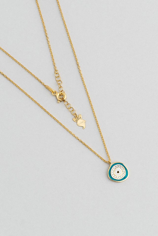 So CHIC... Kette mit Einhänger Goldplattierter Silber Augenanhänger 45cm von So CHIC...