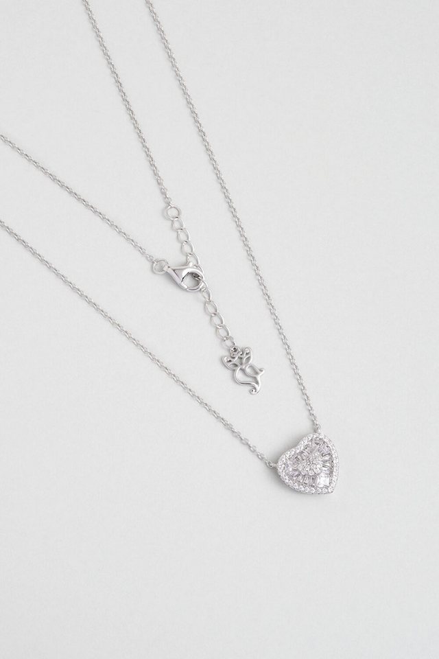 So CHIC... Kette mit Einhänger Herz-Kristall 18K Weißgold Plattierte Kette von So CHIC...