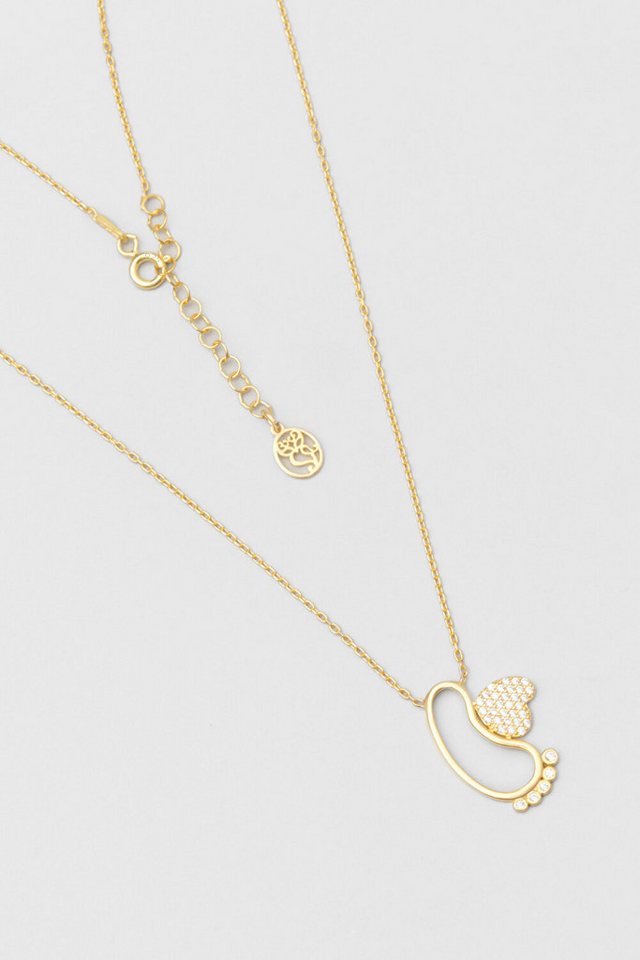 So CHIC... Kette mit Einhänger Herzförmige 18K vergoldete Silberkette von So CHIC...